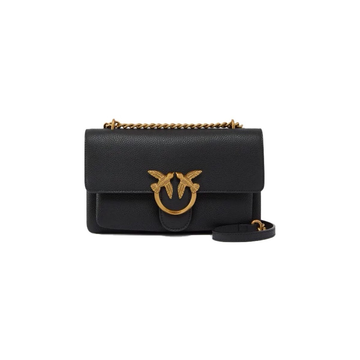 Taschen Damen Taschen Pinko LOVE ONE SOFT MIN Schwarz
