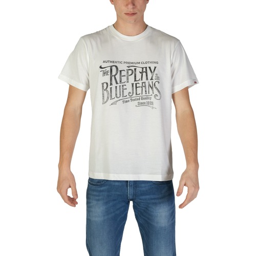 Kleidung Herren Langärmelige Polohemden Replay M3042.000.2660 Weiss