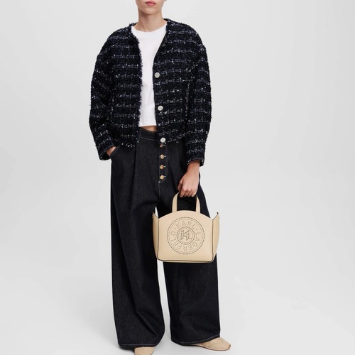 Karl Lagerfeld CIRCLE SM TOTE PERFORATED Beige