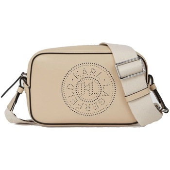 Taschen Damen Taschen Karl Lagerfeld CIRLCE CAMERA BAG PERFORAT Beige