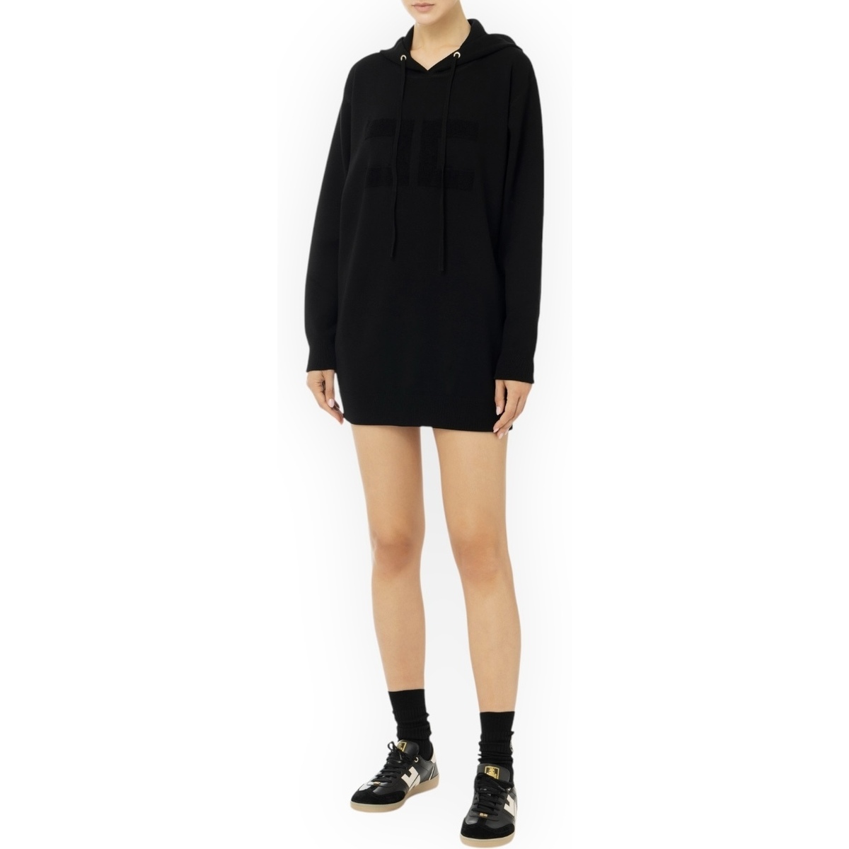 Kleidung Damen Kurze Kleider Elisabetta Franchi AM01Q46E2 110 Schwarz