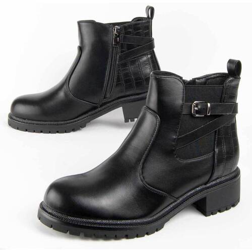 Schuhe Damen Boots Montevita 100622 Schwarz