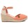 Schuhe Damen Leinen-Pantoletten mit gefloch Refresh 171882 Orange