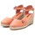 Schuhe Damen Leinen-Pantoletten mit gefloch Refresh 171882 Orange
