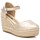 Schuhe Damen Leinen-Pantoletten mit gefloch Refresh 172782 Gold