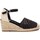 Schuhe Damen Leinen-Pantoletten mit gefloch Xti 142333 Schwarz