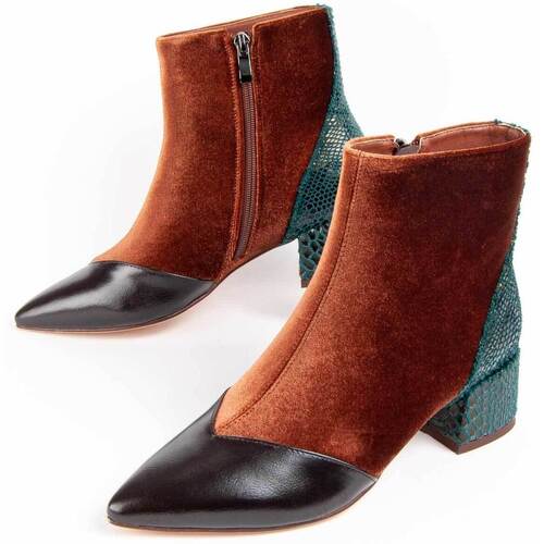 Schuhe Damen Low Boots Montevita 100911 Braun