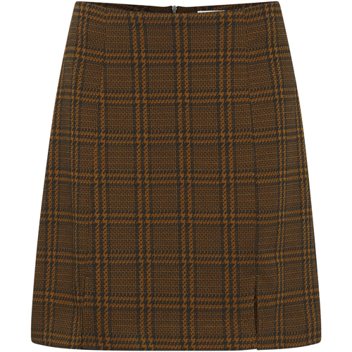 Kleidung Damen Röcke Ichi Mini jupe femme  Kate Mosley Braun