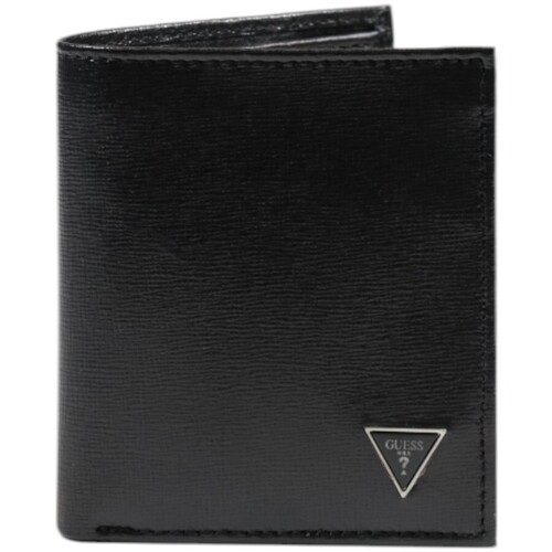 Taschen Herren Portemonnaie Guess CERT SAFF LTHER SMCSLE LEA22 Schwarz