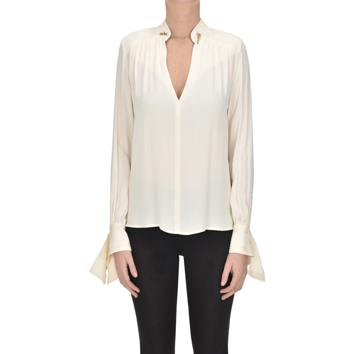 Kleidung Damen Hemden Elisabetta Franchi TPC00005048AE Weiss