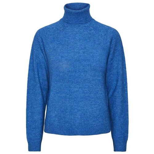 Kleidung Damen Pullover Pieces 17139792 JULIANA ROLLNECK-AIRY BLUE Blau