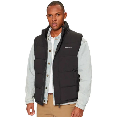 Kleidung Herren Daunenjacken Guess Reg G Schwarz