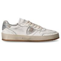 Schuhe Damen Sneaker Philippe Model VNLD WM01 - NICE LOW-VINTAGE METAL_BLANC ARGENT Weiss