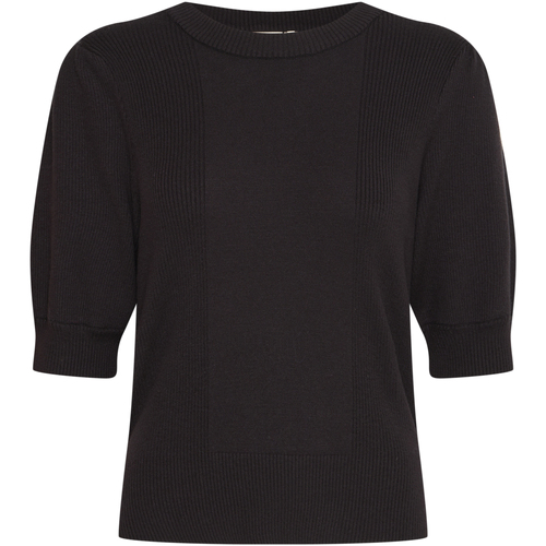 Kleidung Damen Pullover Ichi Pull manches courtes femme  Boston Schwarz
