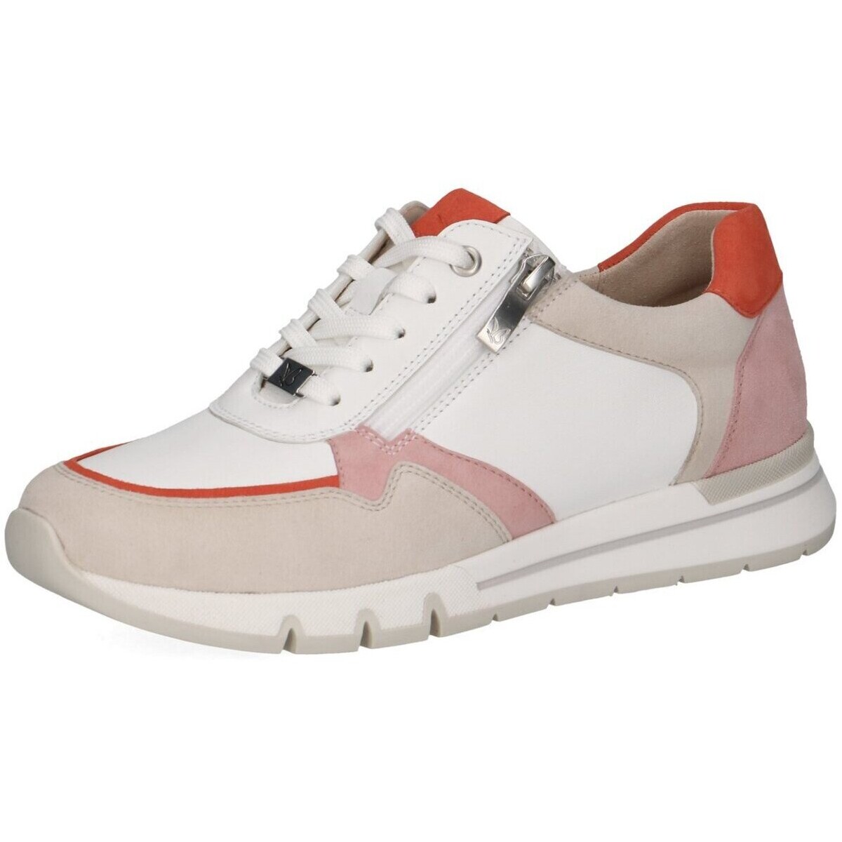 Schuhe Damen Derby-Schuhe & Richelieu Caprice Schnuerschuhe White Comb rose/orange 9-23724-44/197 197 Weiss