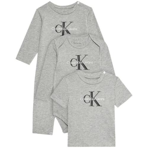 Kleidung Mädchen Jogginganzüge Calvin Klein Jeans IN0IN00212 Grau