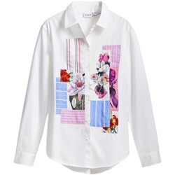 Kleidung Damen Hemden Desigual CAM_FLOWERS MINNIE 25SWCW24 Weiss