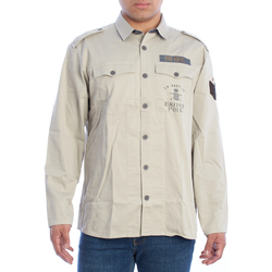 Kleidung Herren Langärmelige Hemden La Martina TMCE30-TW414-04022 Beige