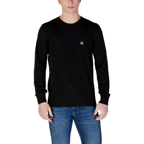 Kleidung Herren Pullover Calvin Klein Jeans MODERN CREW NECK J30J326745 Schwarz