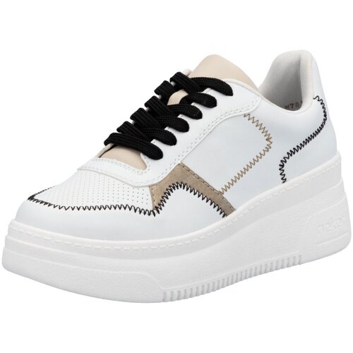 Schuhe Damen Sneaker Rieker M7813 M7813-80 Weiss