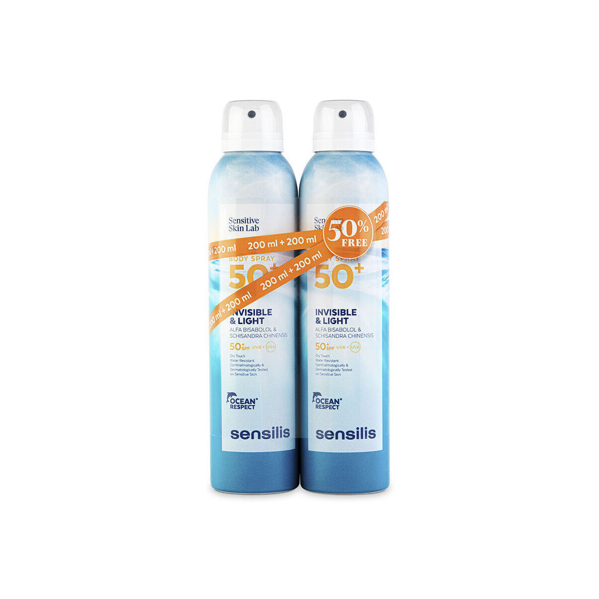 Beauty Sonnenschutz & Sonnenpflege Sensilis Invisible & Light Körperspray Spf50+ Packung 2 X 