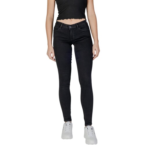 Kleidung Damen Röhrenjeans Guess CURVE X W2YAJ2 D4PZ1 Schwarz
