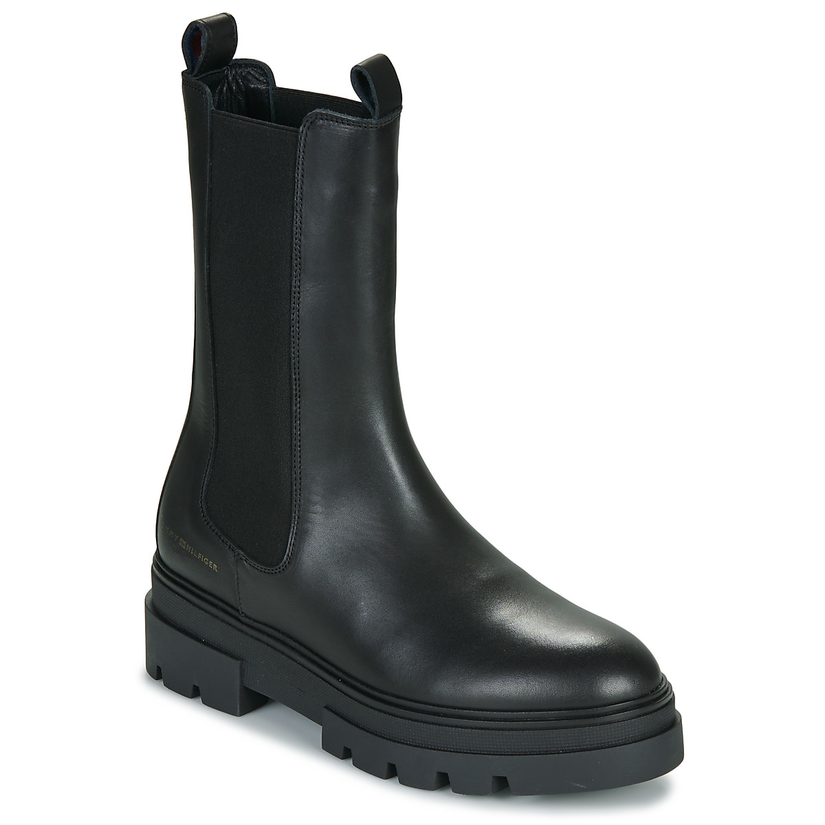 Schuhe Damen Low Boots Tommy Hilfiger MONOCHROMATIC CHELSEA BOOT Schwarz