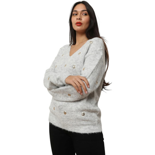 Kleidung Damen Pullover La Modeuse 73685_P173866 Grau