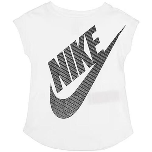 Kleidung Mädchen T-Shirts & Poloshirts Nike 3UD907-001 Weiss