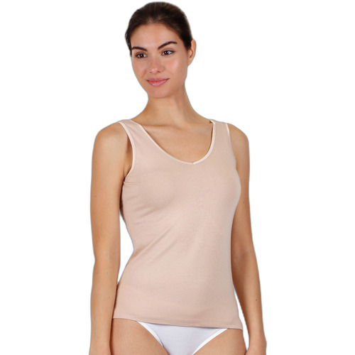 Kleidung Damen Tops Admas Débardeur doux et chaud femme Beige