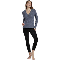 Kleidung Damen T-Shirts Admas T-shirt manches longues avec nœud chaud femme Grau