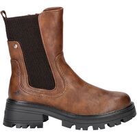 Schuhe Damen Boots Mustang Stiefelette Braun