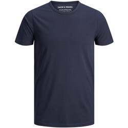 Kleidung Herren T-Shirts Jack & Jones Shirt T-Shirt mit Rundhals JJEBASIC O-NECK TEE Blau