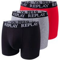 Unterwäsche Herren Boxershorts Replay Unterhose Trunks 3er Pack Multicolor