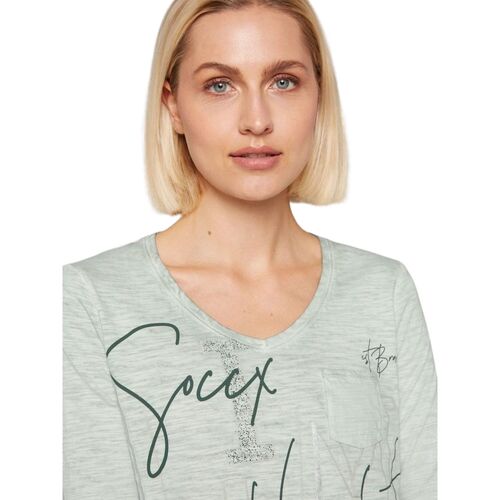 Soccx Longsleeve ROCK THE BOAT Langarmshirt Blau