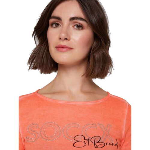 Soccx Longsleeve BASIC Langarmshirt Orange