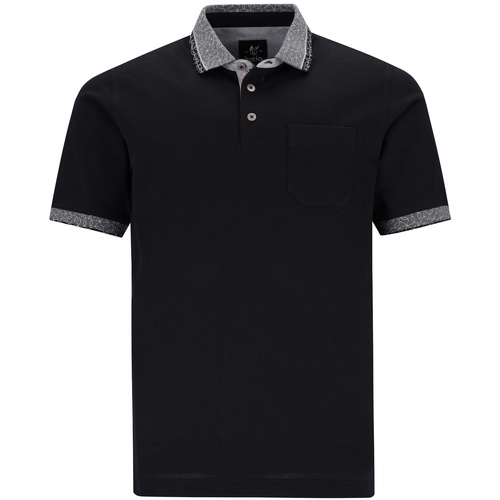 Kleidung Herren T-Shirts & Poloshirts Hajo Poloshirt Stay Fresh Polokurzarmshirt Schwarz