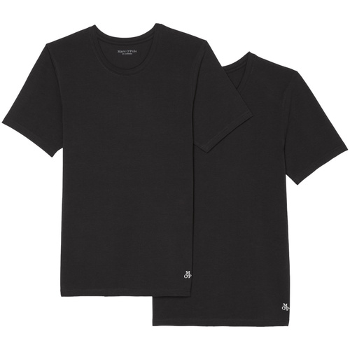 Kleidung Herren T-Shirts Marc O'Polo T-Shirt Kurzarmshirt 2er- Pack Schwarz