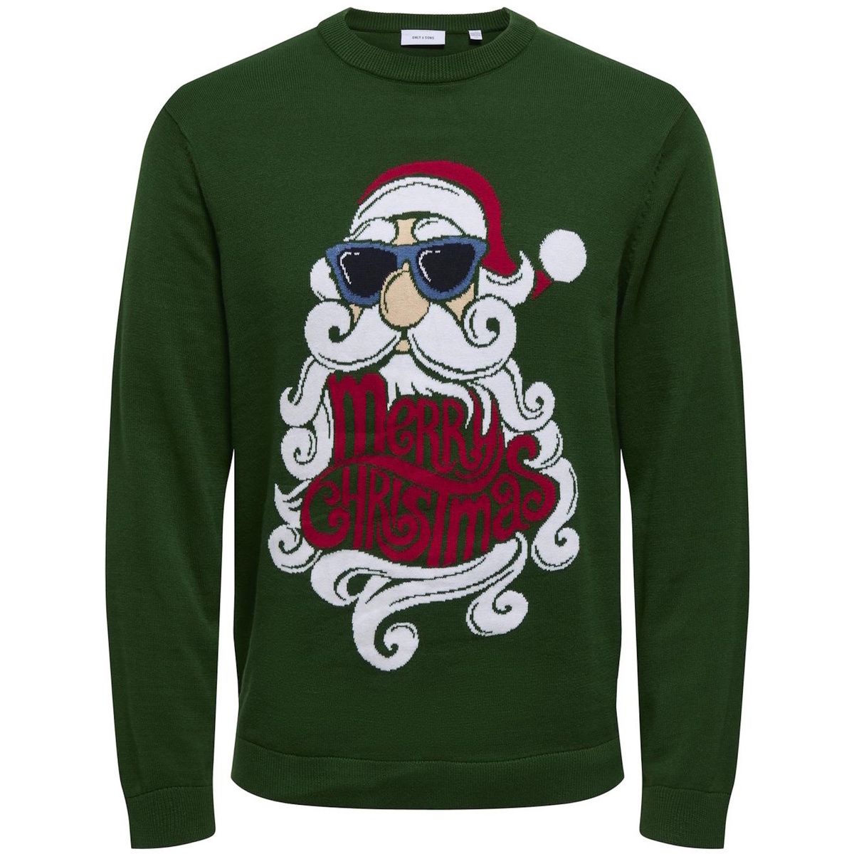 Kleidung Herren Pullover Only & Sons  Pullover XMAS PLACE Strickpullover R-Neck Grün
