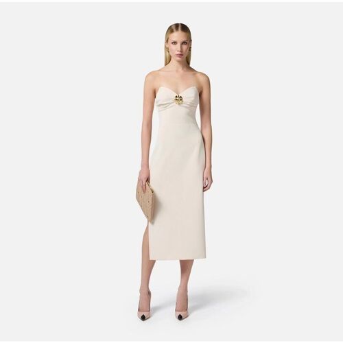 Kleidung Damen Kleider Elisabetta Franchi AB76951E2-193 Weiss