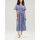 Kleidung Damen Kleider Woolrich STRIPED POPLIN LONG Blau
