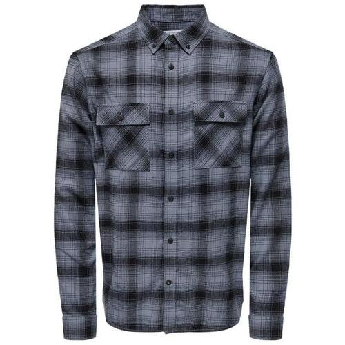 Kleidung Herren Langärmelige Hemden Only & Sons  22030127-FLS Blau