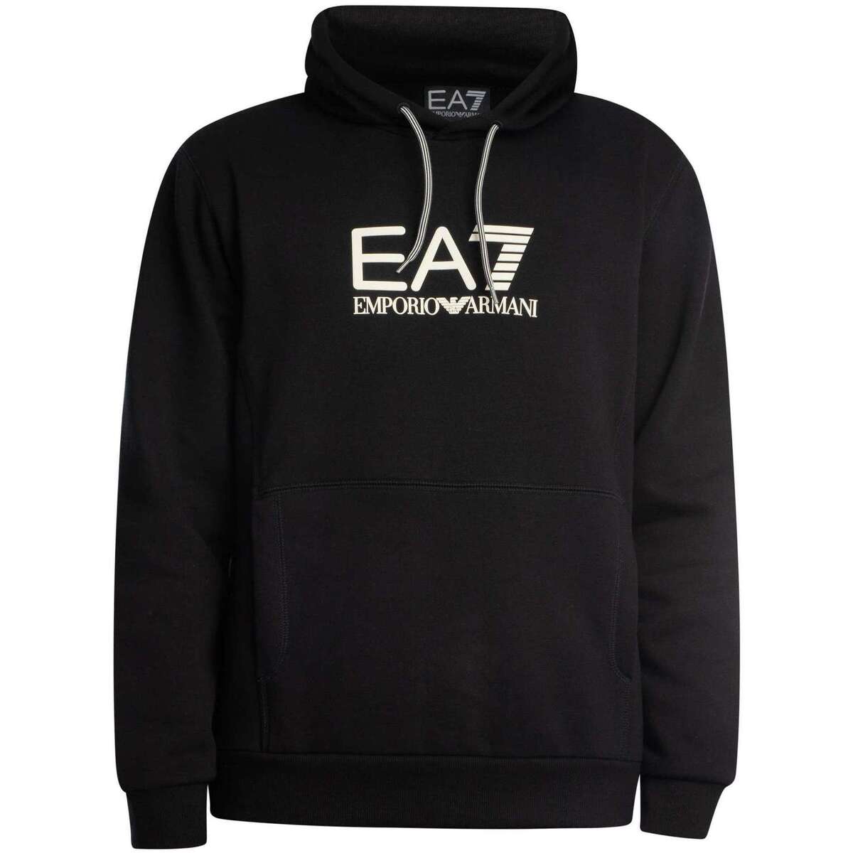Kleidung Herren Sweatshirts Emporio Armani EA7 Moderner Hoodie mit Logo-Grafik Schwarz