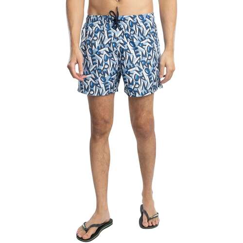 Kleidung Herren Badeanzug /Badeshorts Emporio Armani Badeshorts mit Logo-Grafik Blau