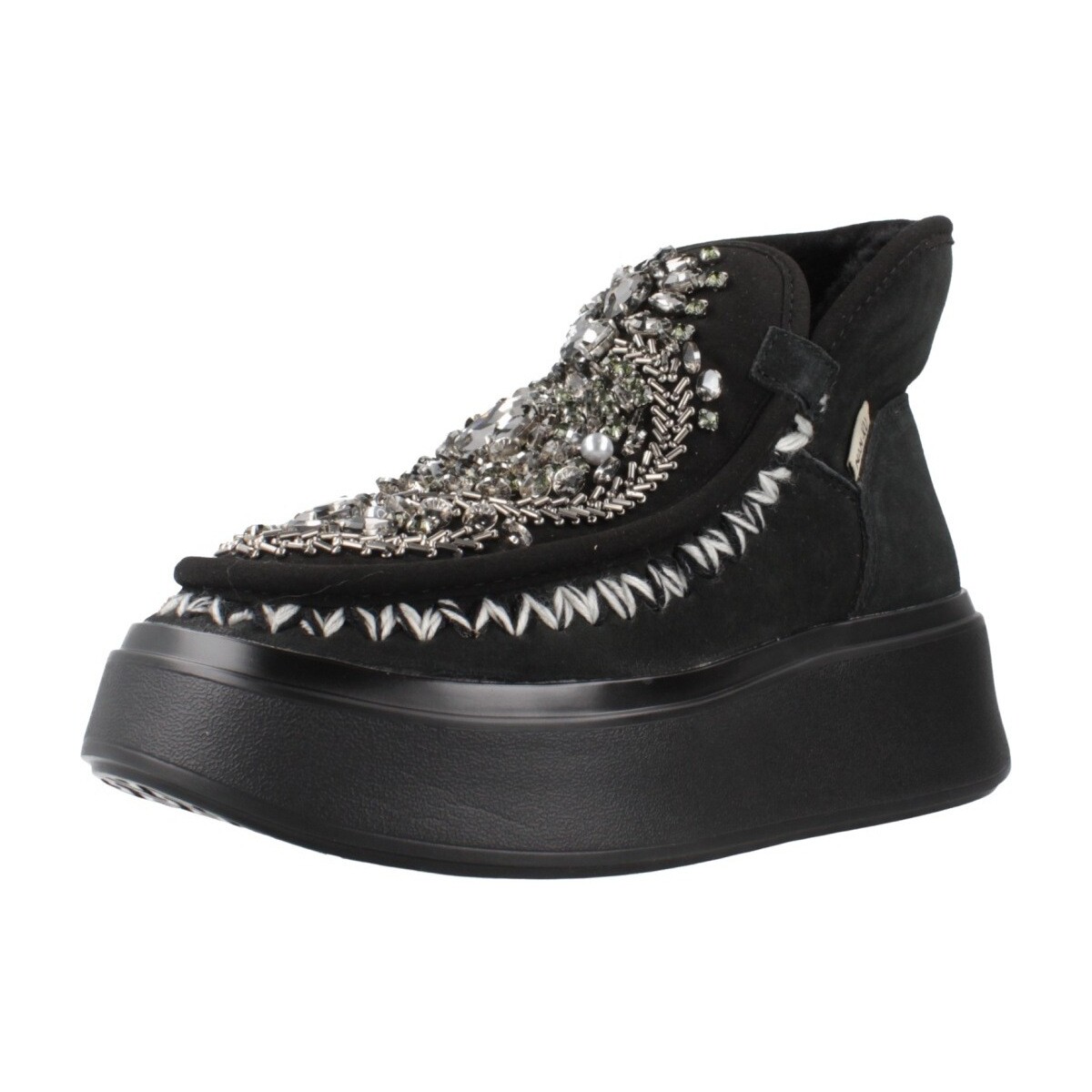 Schuhe Damen Stiefel Nan-Ku DFH08 Schwarz