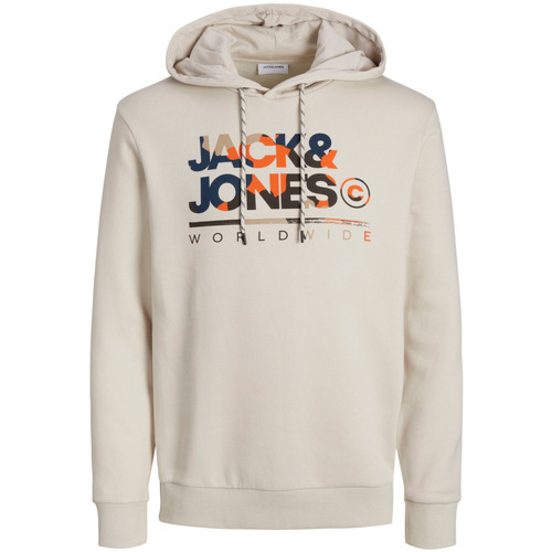 Kleidung Herren Pullover Jack & Jones Luke Sweat Hood Beige