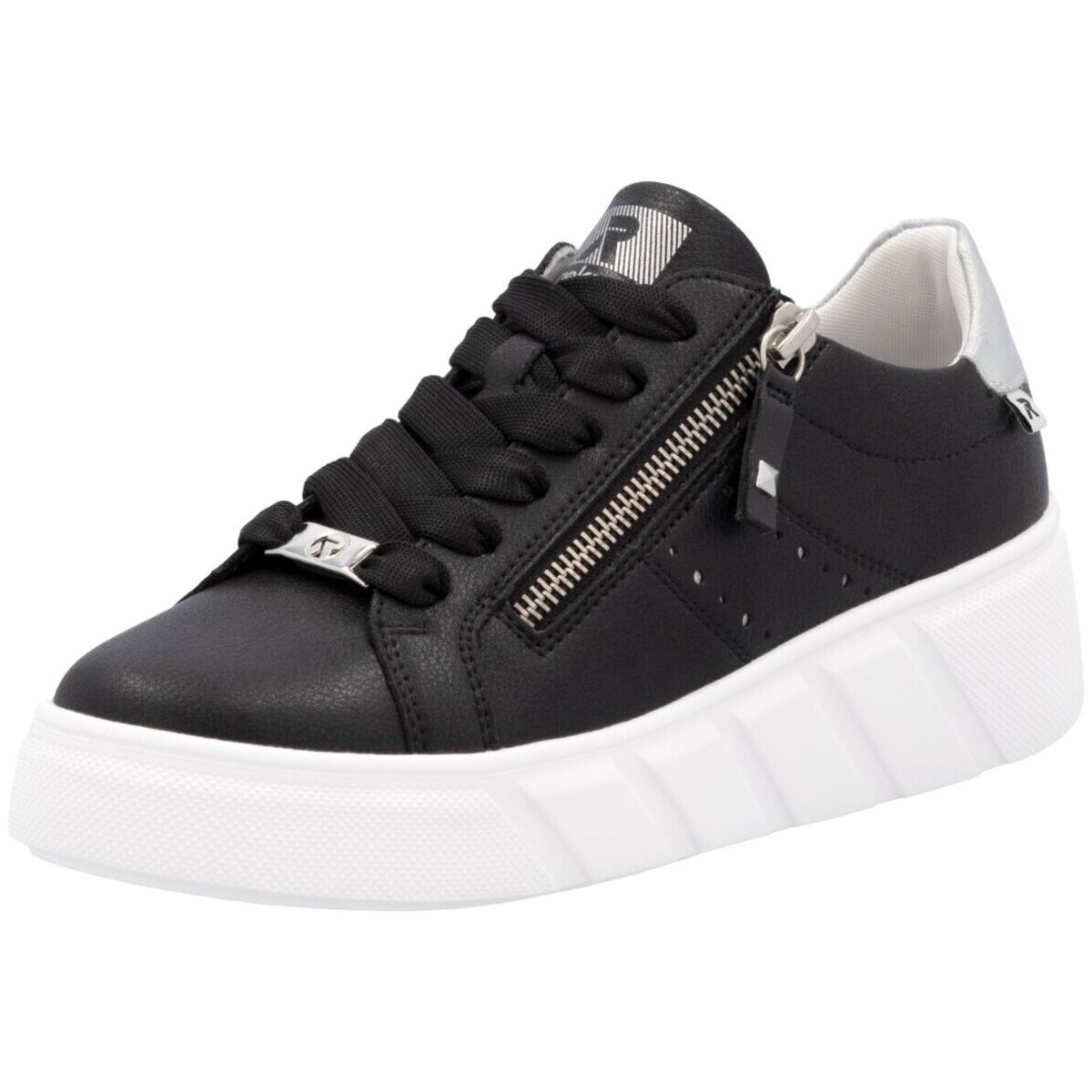 Schuhe Damen Sneaker Rieker FSK Halbschuhe W2605-00 Schwarz