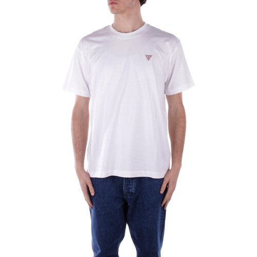 Kleidung Herren T-Shirts Guess M4YI46K8FQ4 Weiss