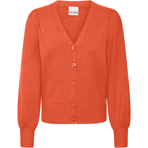 Kleidung Damen Strickjacken Ichi Cardigan femme  Sella CA4 Orange