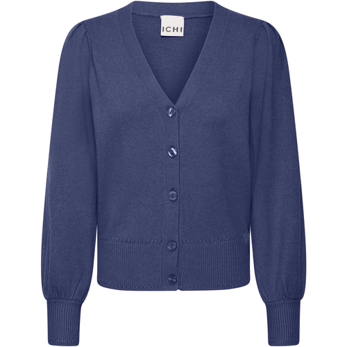 Kleidung Damen Strickjacken Ichi Cardigan femme  Sella CA4 Blau